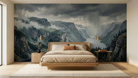 Contemporary Gray wallpaper for Bedroom