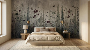 Contemporary Gray wallpaper for Bedroom