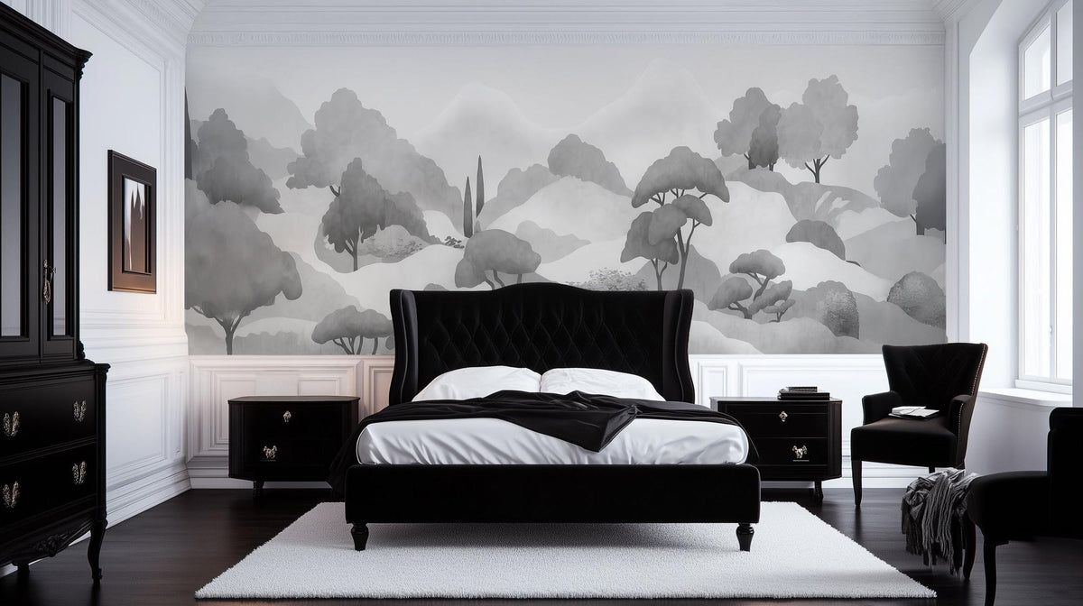 Contemporary Gray wallpaper for Bedroom