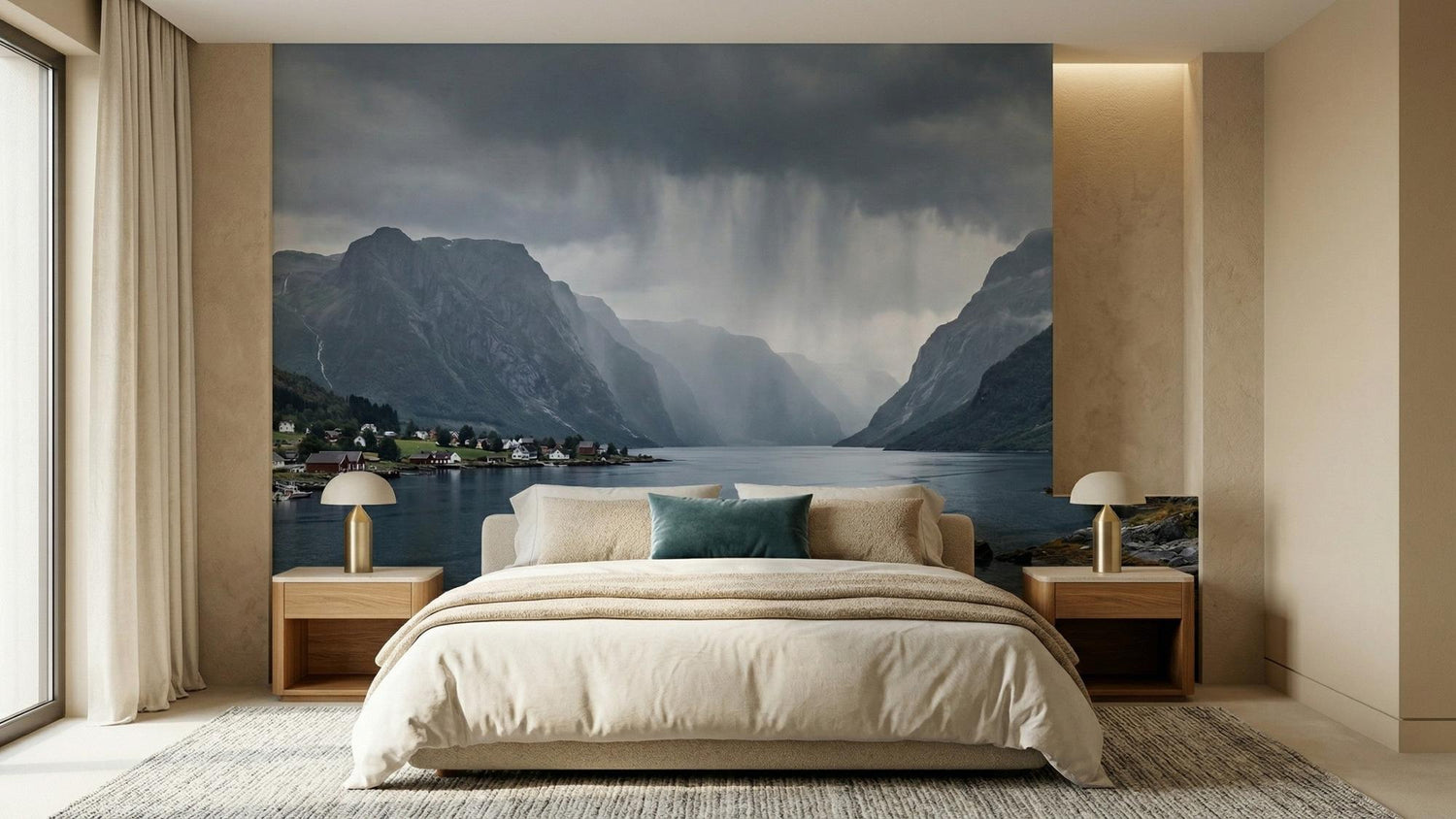 Contemporary Gray wallpaper for Bedroom