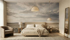 Serene prairie horizon wallpaper mural for a relaxing bedroom wall