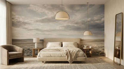 Contemporary Gray wallpaper for Bedroom