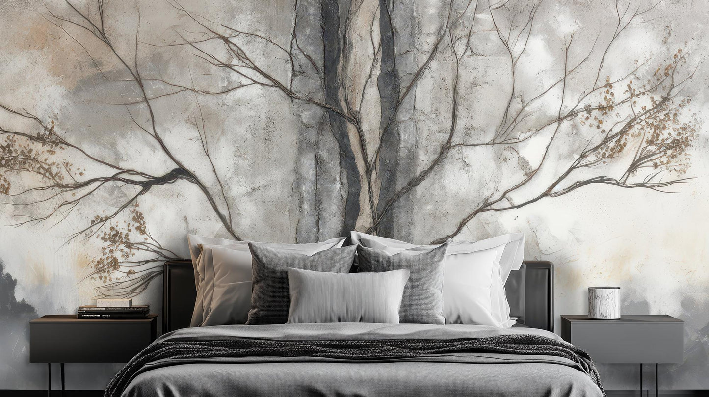 Contemporary Gray wallpaper for Bedroom