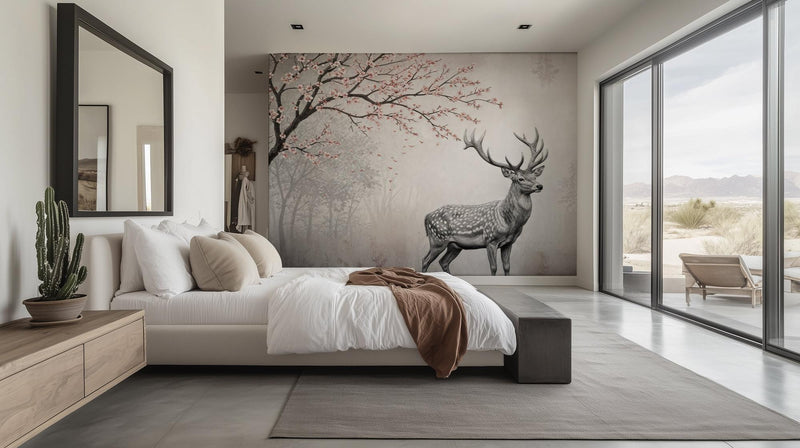 Contemporary Gray wallpaper for Bedroom