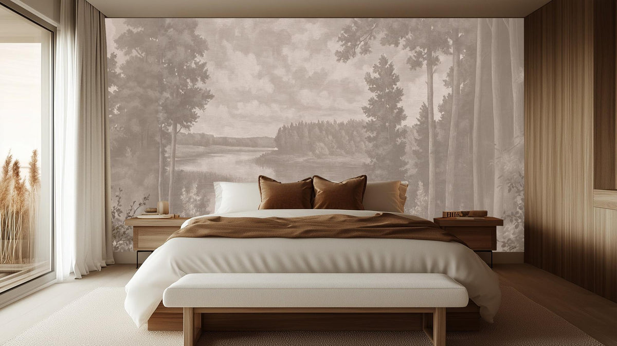 Contemporary Gray wallpaper for Bedroom