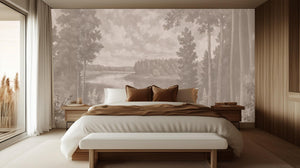 Contemporary Gray wallpaper for Bedroom
