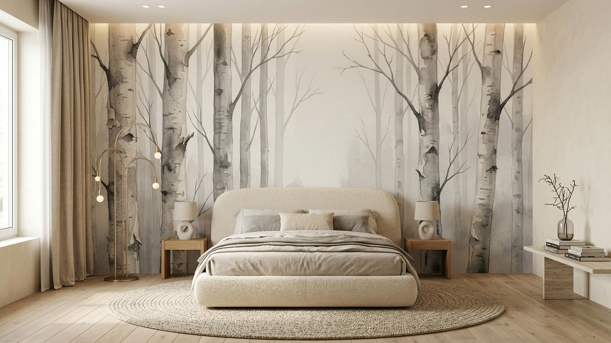 Contemporary Gray wallpaper for Bedroom