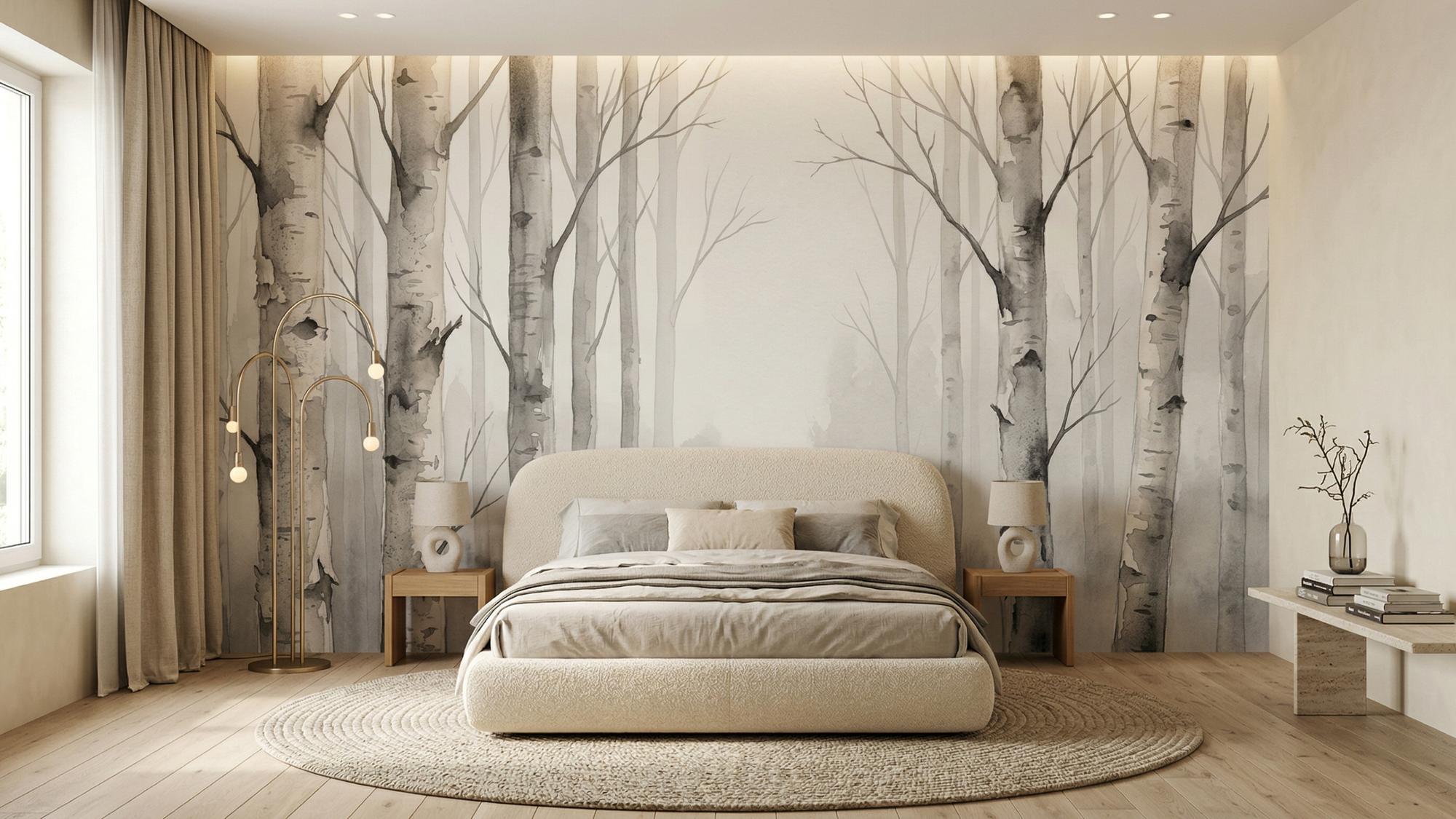 Contemporary Gray wallpaper for Bedroom
