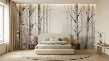 Contemporary Gray wallpaper for Bedroom