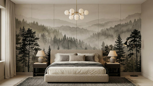 Contemporary Gray wallpaper for Bedroom
