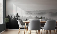 Contemporary Gray wallpaper for Dining Room