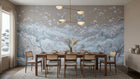 Contemporary Gray wallpaper for Dining Room