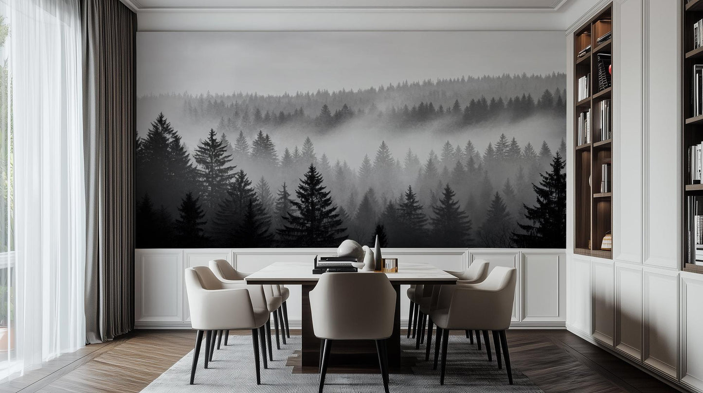 Contemporary Gray wallpaper for Dining Room