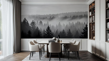 Contemporary Gray wallpaper for Dining Room