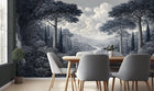 Contemporary Gray wallpaper for Dining Room