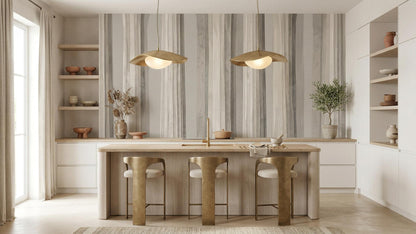 Contemporary Gray wallpaper for Kitchen