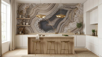 Contemporary Gray wallpaper for Kitchen