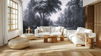 Contemporary Gray wallpaper for Living Room