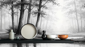 Contemporary Gray wallpaper for Living Room