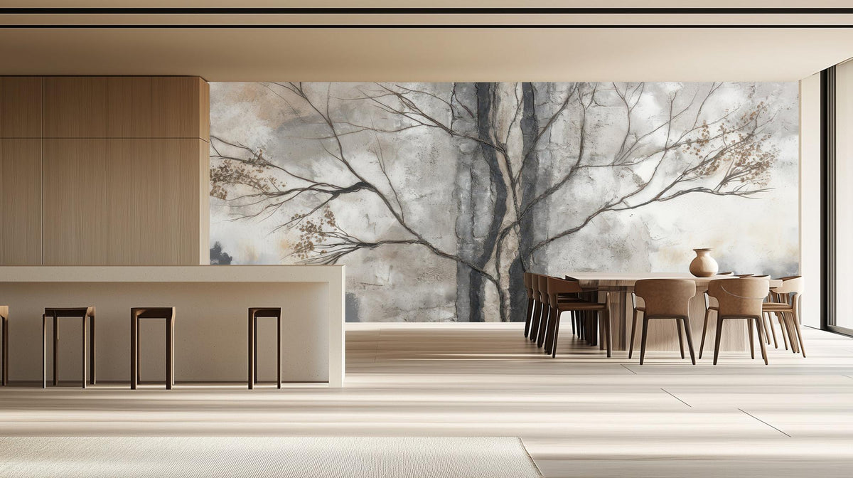 Contemporary Gray wallpaper for Living Room