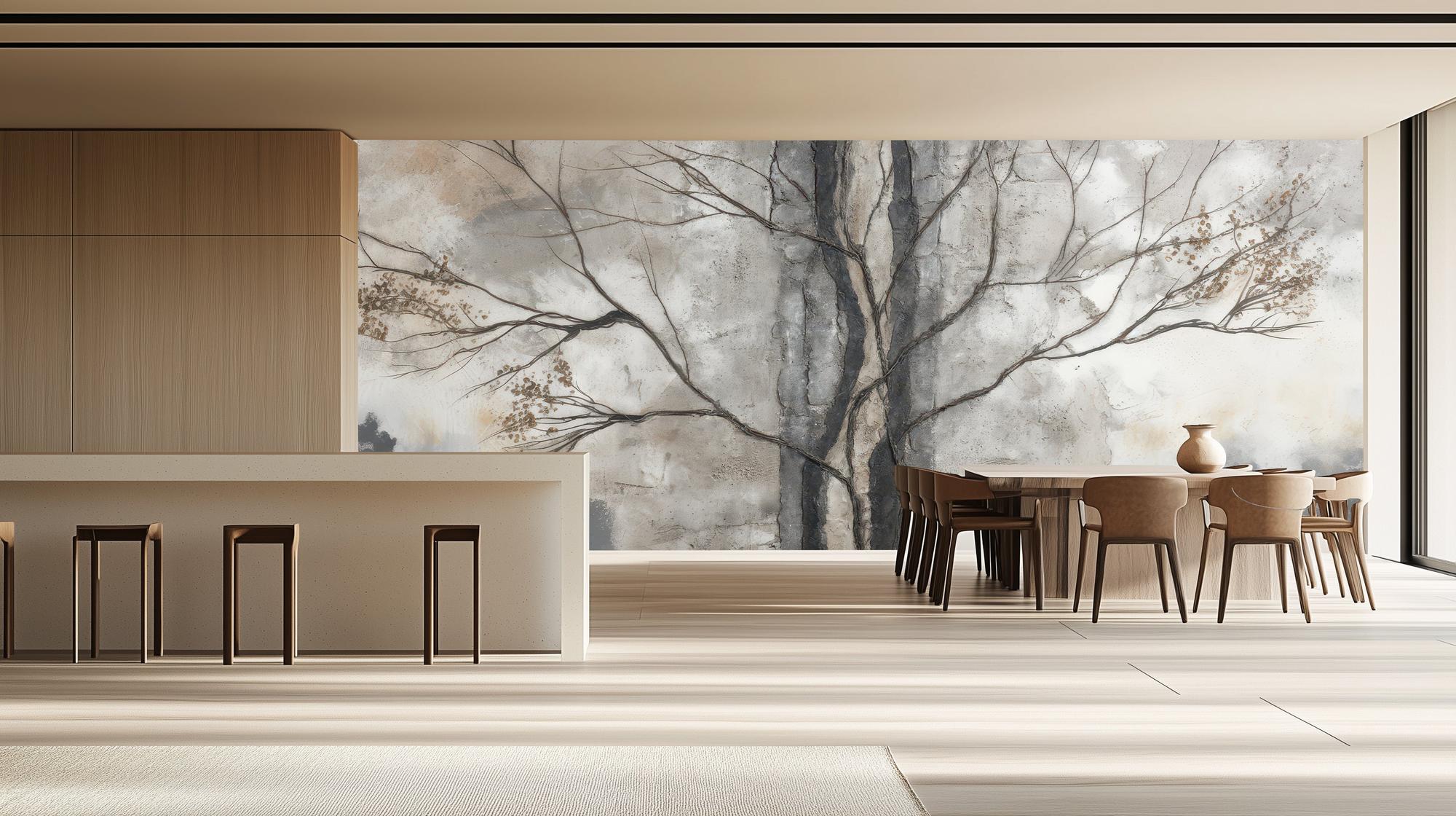 Contemporary Gray wallpaper for Living Room