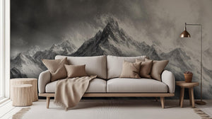 Contemporary Gray wallpaper for Living Room
