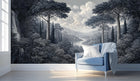 Contemporary Gray wallpaper for Living Room