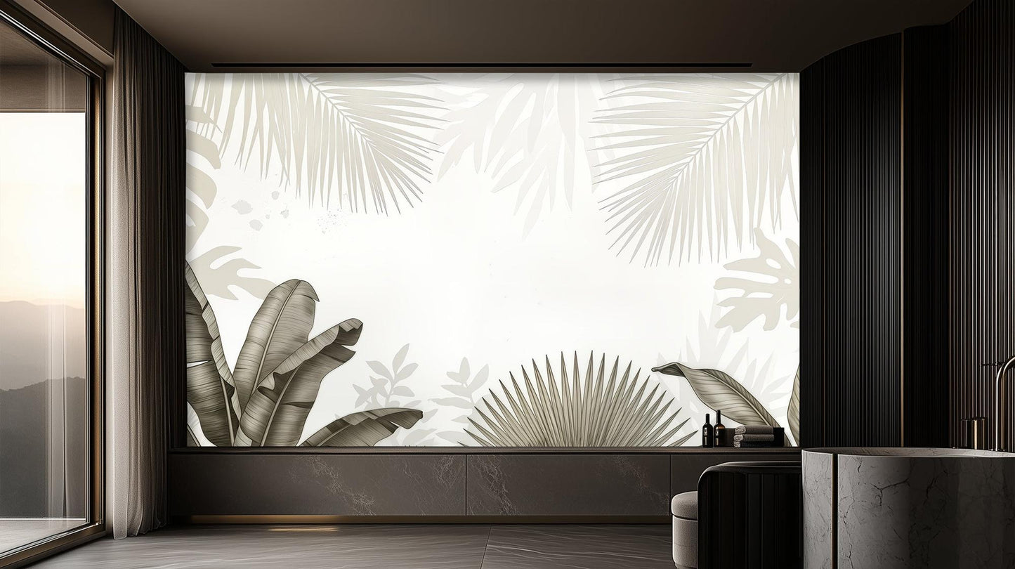 Contemporary Gray wallpaper for Living Room