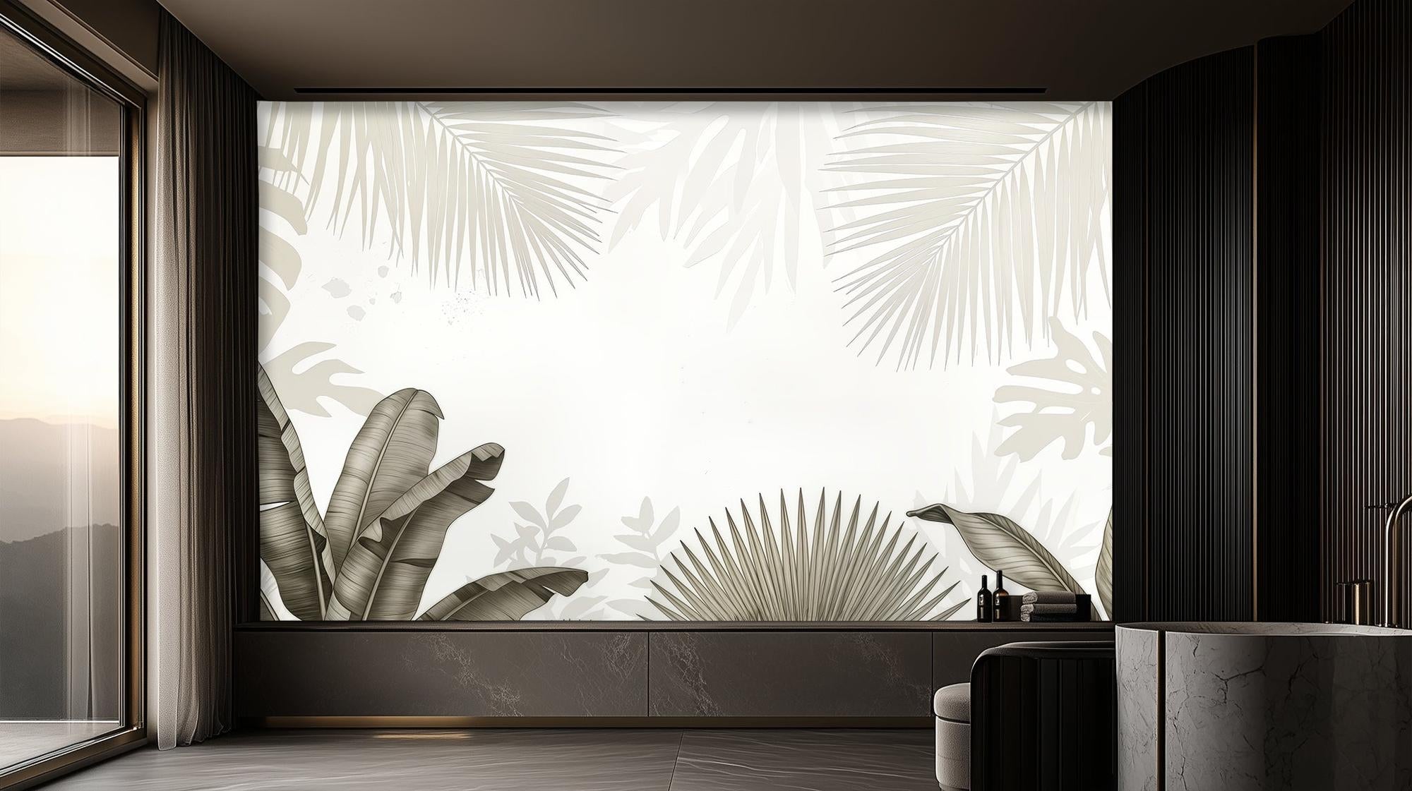 Contemporary Gray wallpaper for Living Room