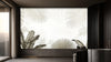 Monochrome Tropical Leaf Wallpaper