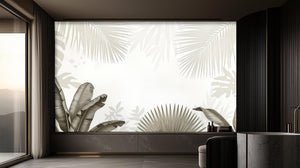 Contemporary Gray wallpaper for Living Room
