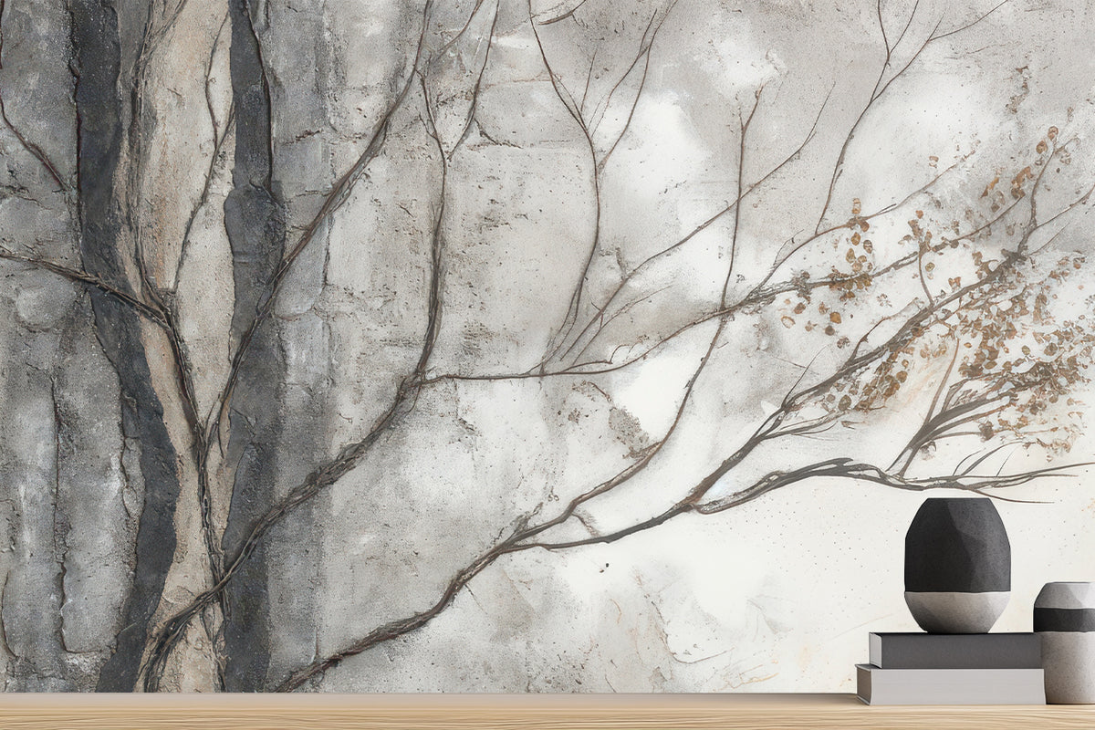 Contemporary Gray wallpaper for Living Room