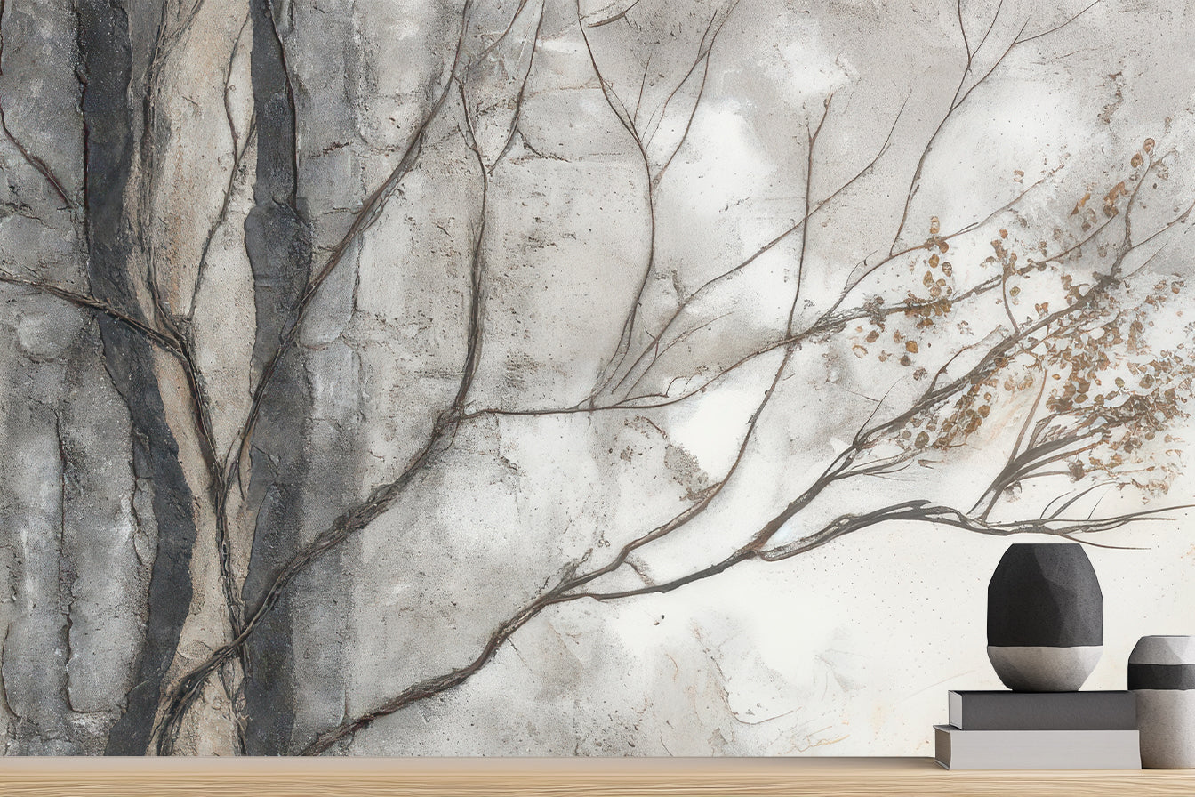 Contemporary Gray wallpaper for Living Room