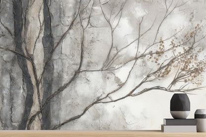 Contemporary Gray wallpaper for Living Room