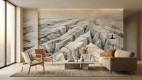 Contemporary Gray wallpaper for Living Room