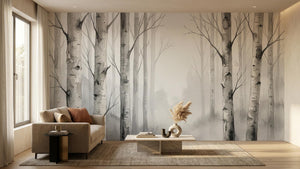 Contemporary Gray wallpaper for Living Room