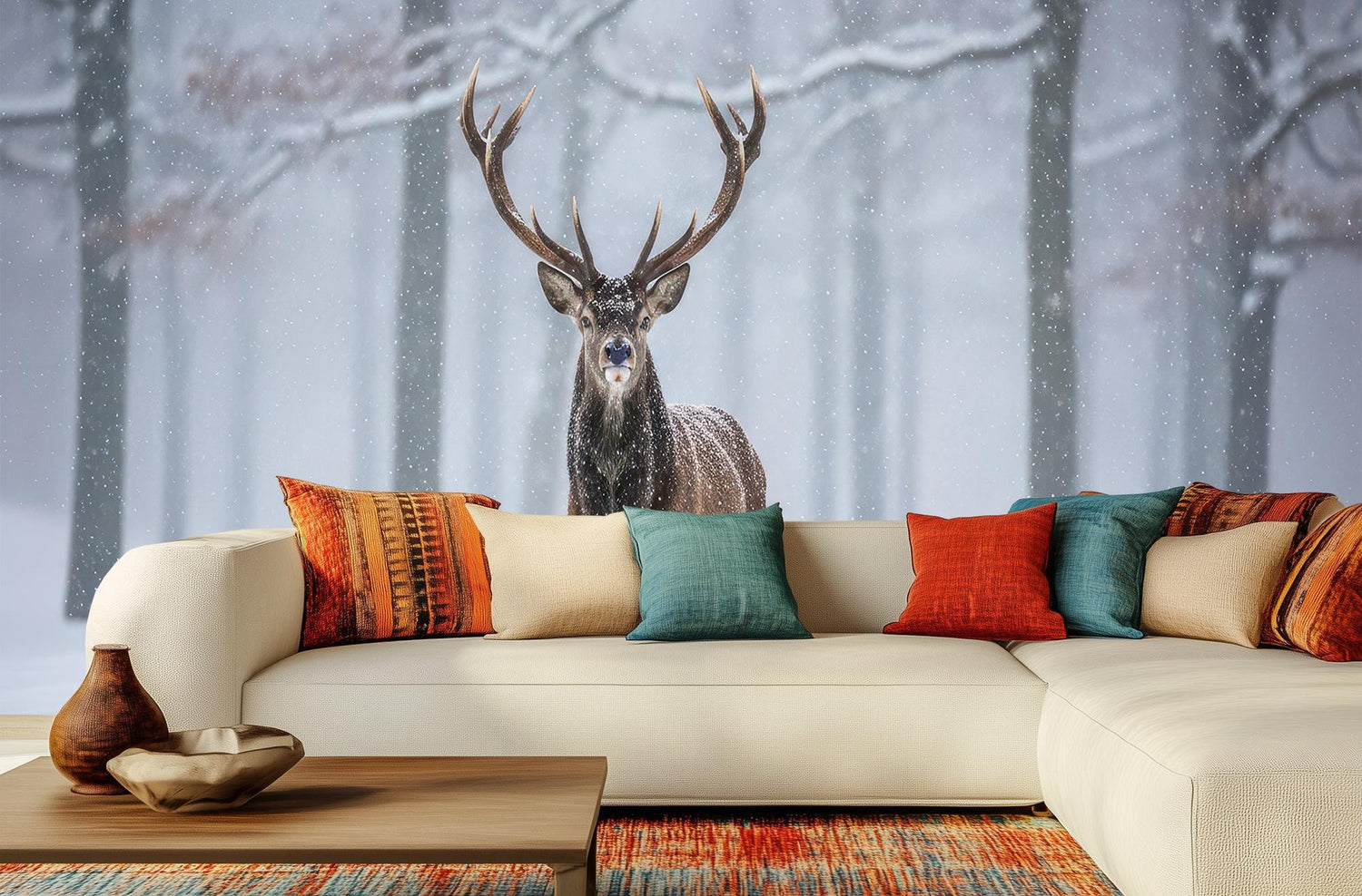 Contemporary Gray wallpaper for Living Room