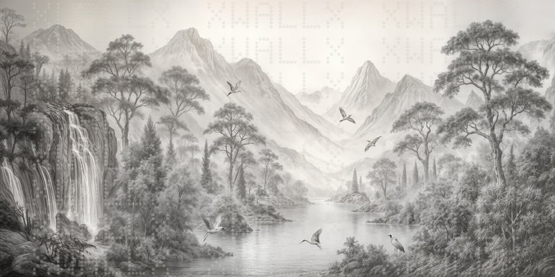 Serene Mountain Scene Wallpaper