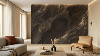 Contemporary Gray wallpaper for Living Room