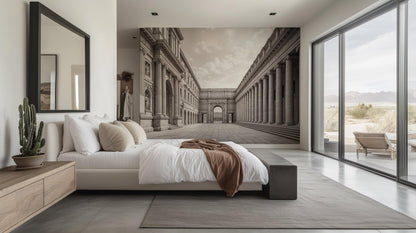 Contemporary Gray wallpaper for Living Room