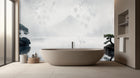 Banyo için Minimalist Gri duvar kağıdı