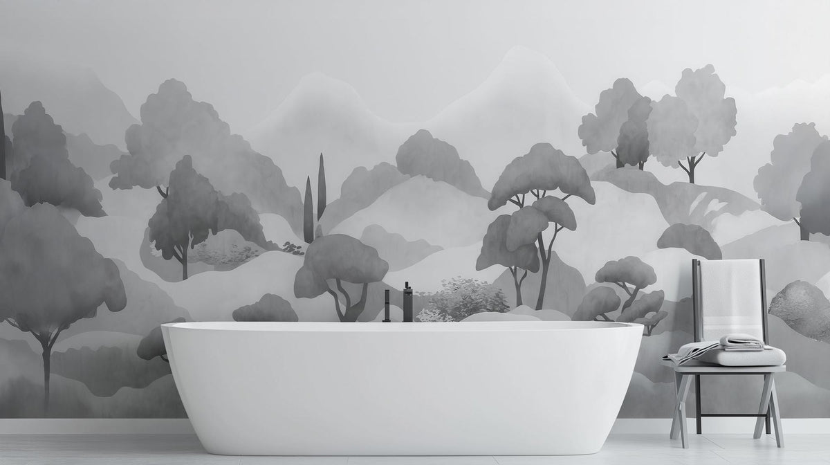 Minimalist Gray wallpaper for Bathroom