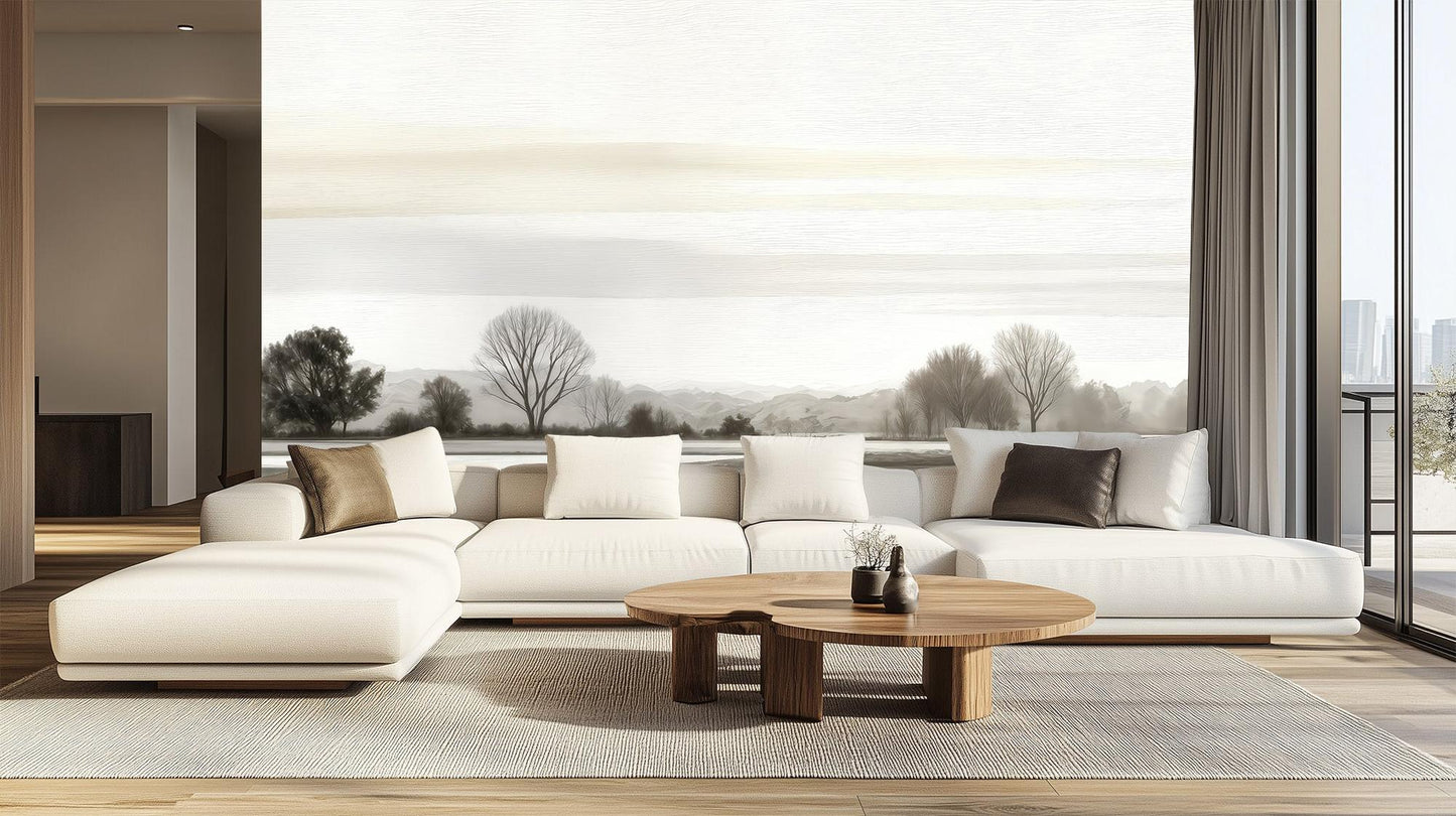 Minimalist Gray wallpaper for Living Room