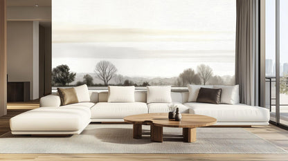 Minimalist Gray wallpaper for Living Room