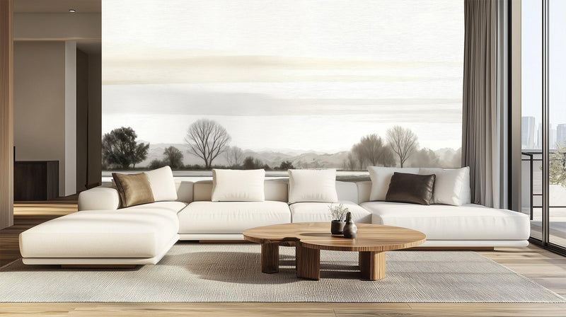 Minimalist Gray wallpaper for Living Room