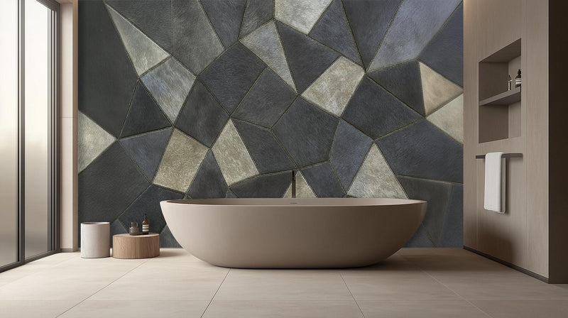Banyo için Modern Gri duvar kağıdı
