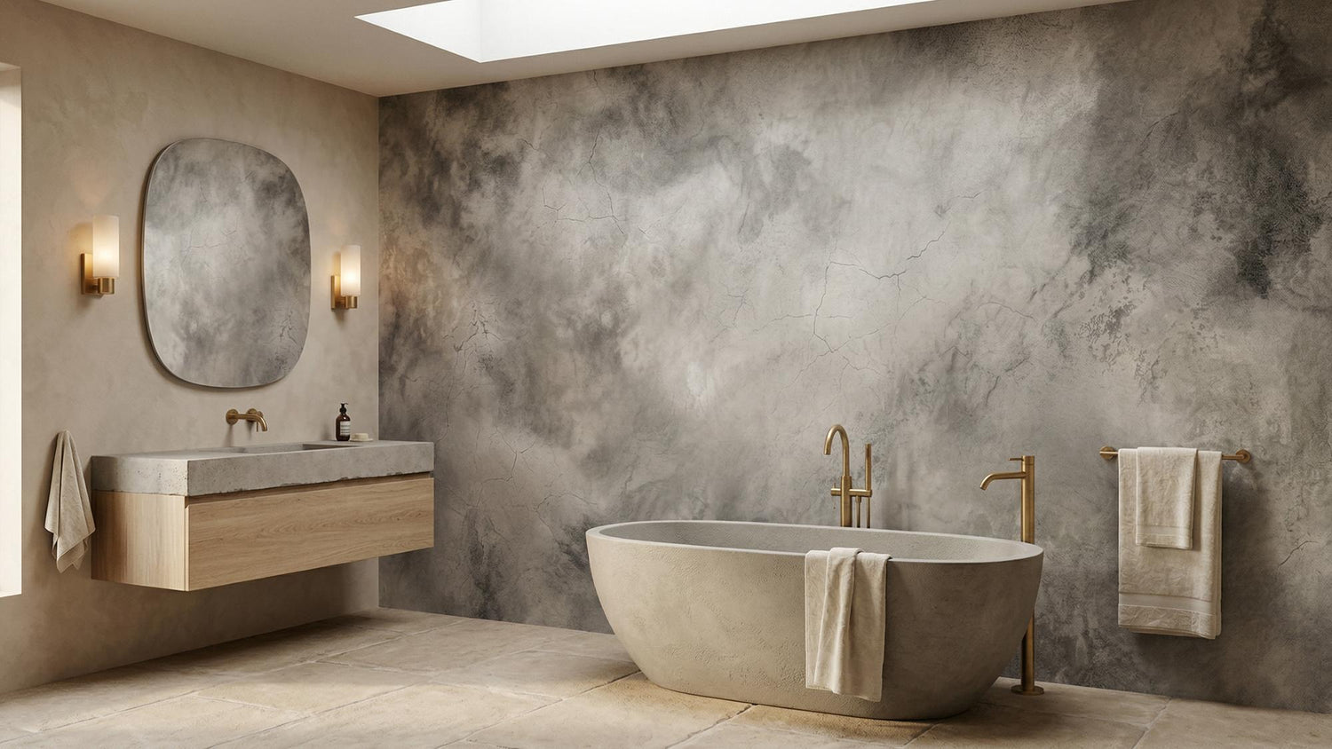 Modern Gray wallpaper for Bathroom