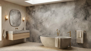 Modern Gray wallpaper for Bathroom
