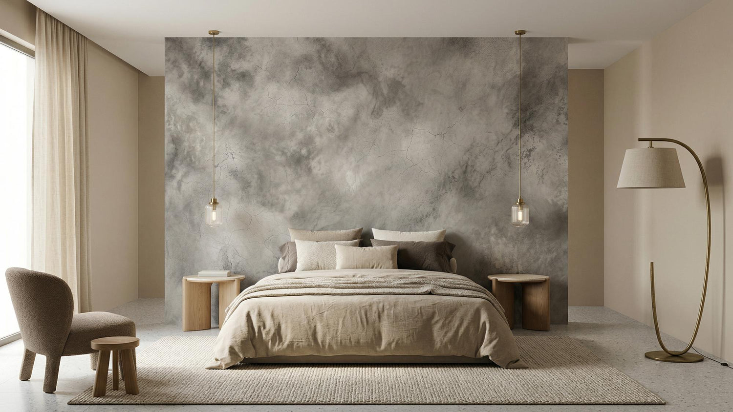 Modern Gray wallpaper for Bedroom