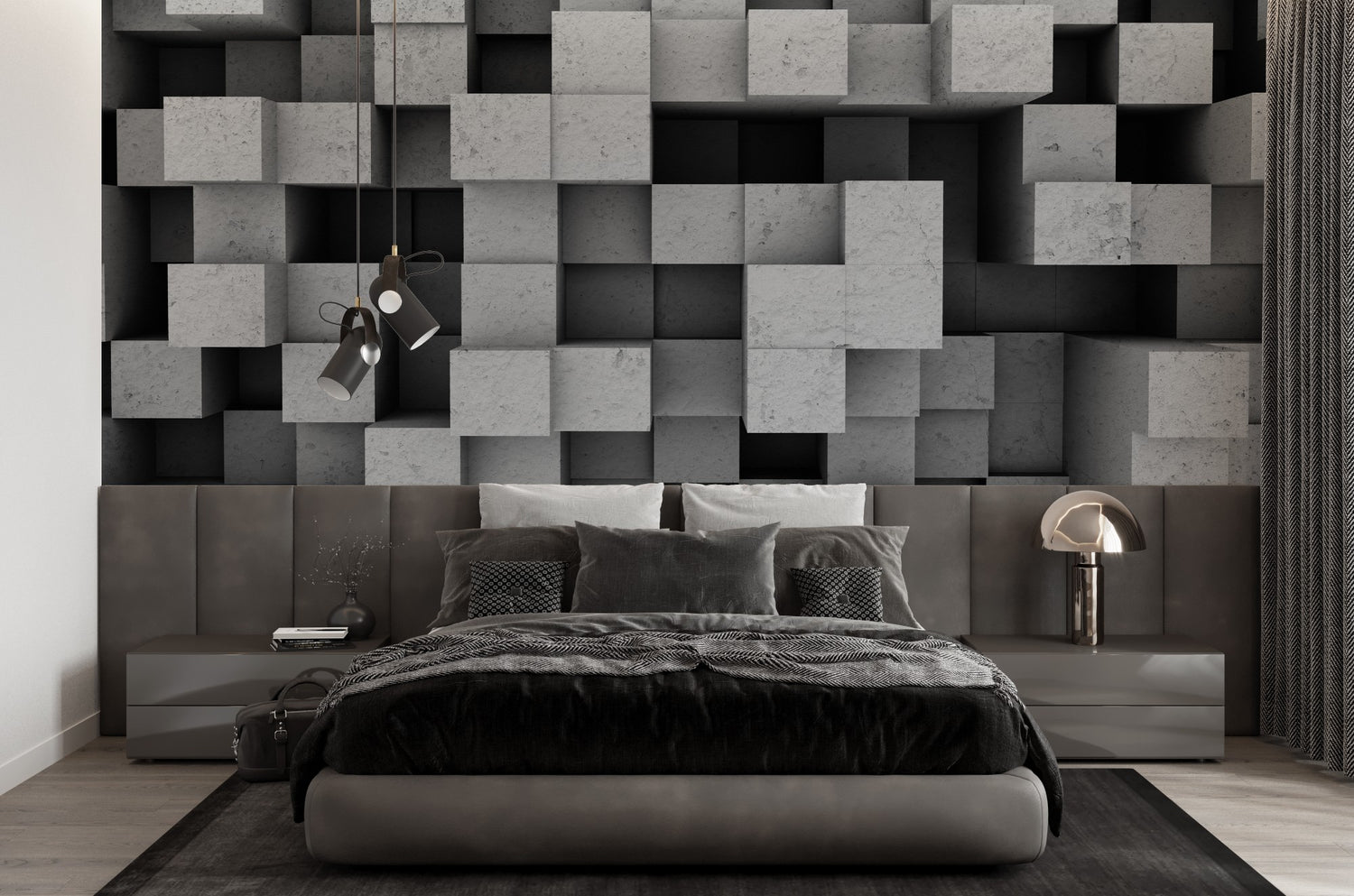 Modern Gray wallpaper for Bedroom